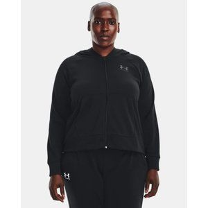 NWT Under Armour Black UA Rival Terry Full Zip Hoodie Sweatshirt Size 3X